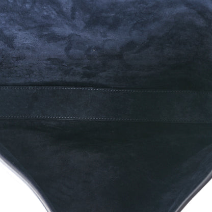 Saint Laurent SAINT LAURENT Smooth Calfskin Suede Medium Reversible Monogram Kate Satchel Navy 5 of 13