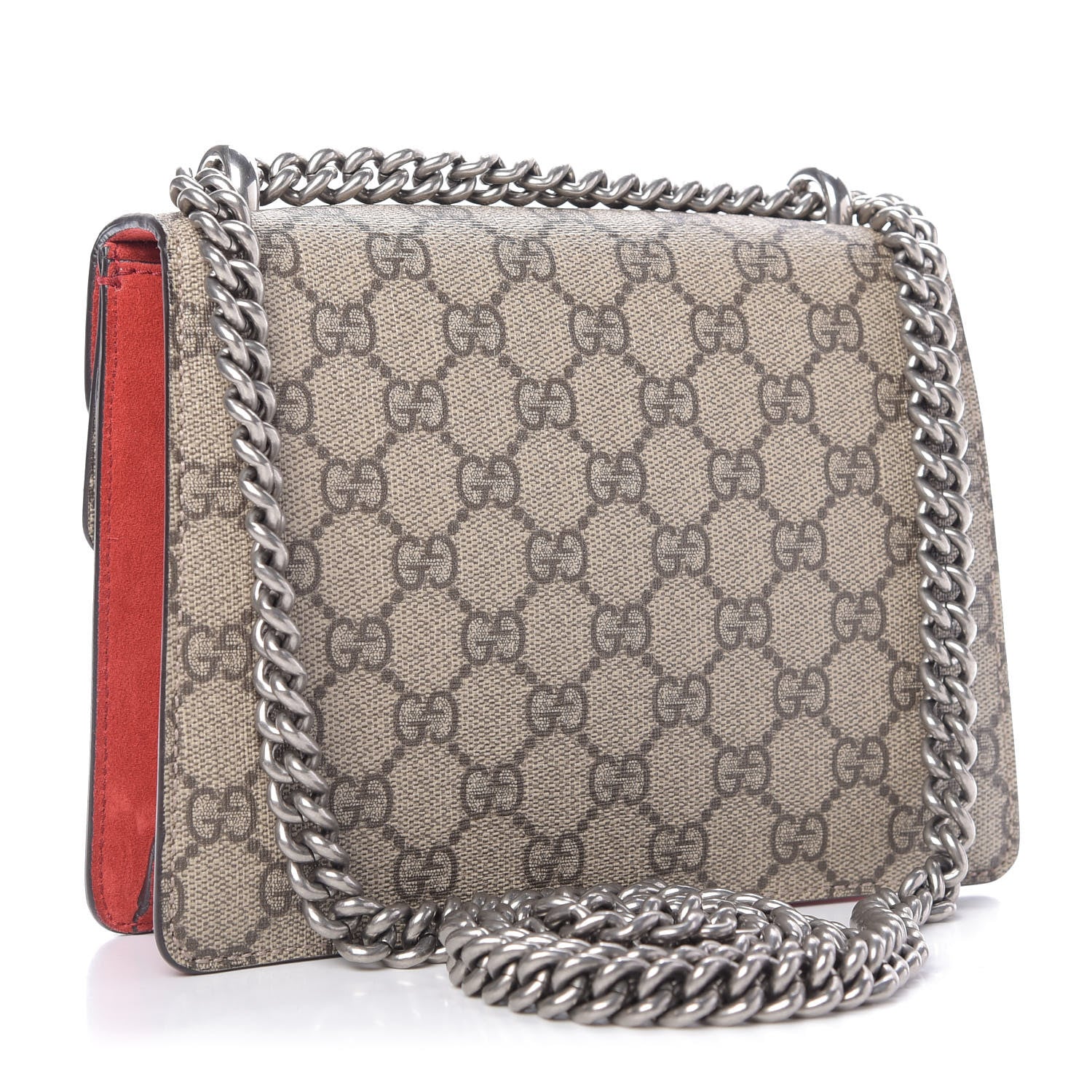Gucci GG Supreme Monogram Mini Dionysus Shoulder Bag Hibiscus Red 4 of 10