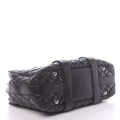 Chanel Lambskin Quilted Large Easy Carry Shopping Tote Black 4 of 12