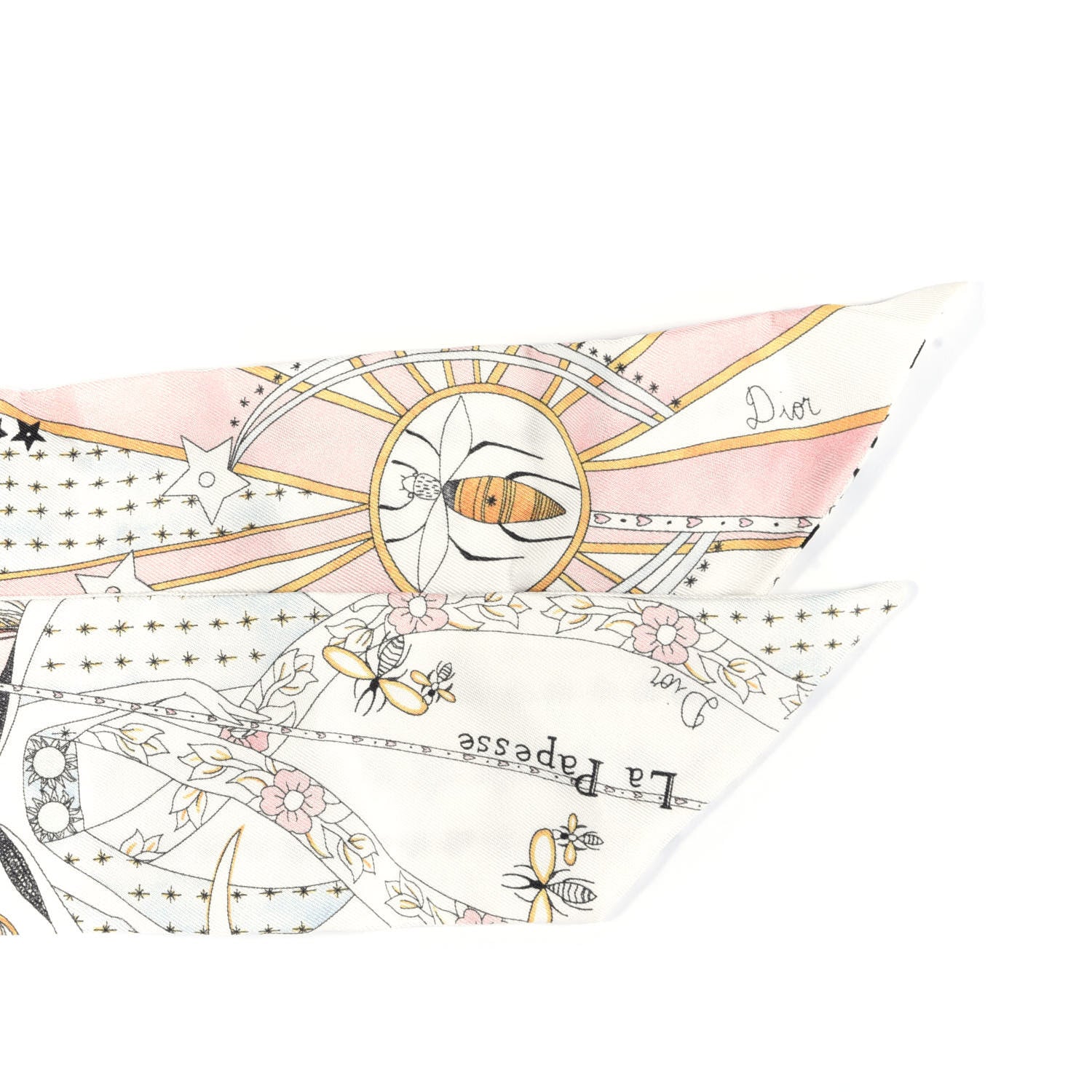 Christian Dior Silk High Priestess Tarot Mitzah Scarf Off White 3 of 4