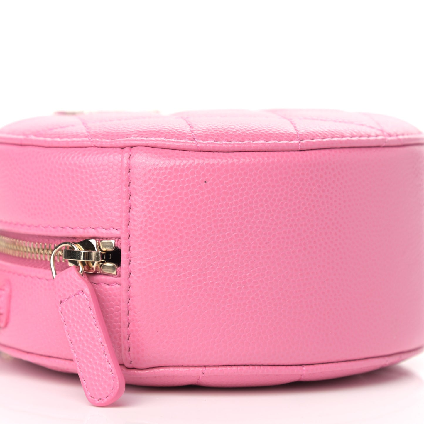 Caviar Quilted Gripoix CC Round Clutch With Chain Pink