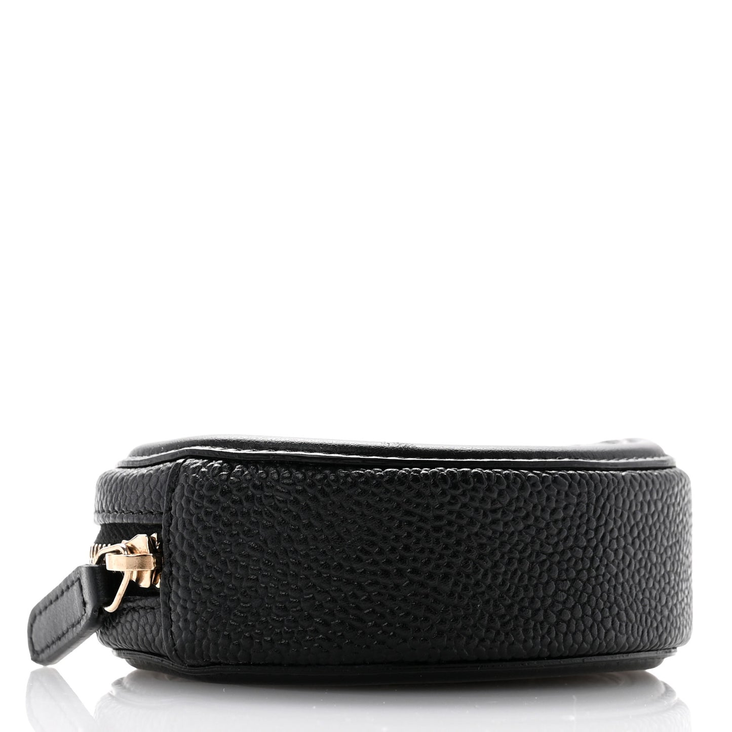 Caviar Quilted Filigree Zip Around Classic Coin Purse Black