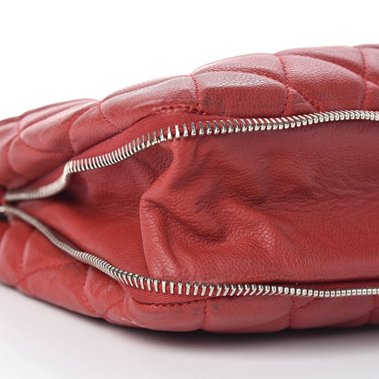 Chanel Caviar Quilted Expandable Zip Shoulder Bag Red 7 of 22