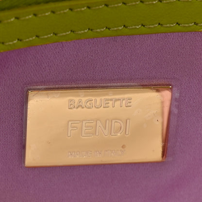 Fendi Sequin Paillettes Vitello Grace Sex and the City Baguette Wasabi 6 of 9