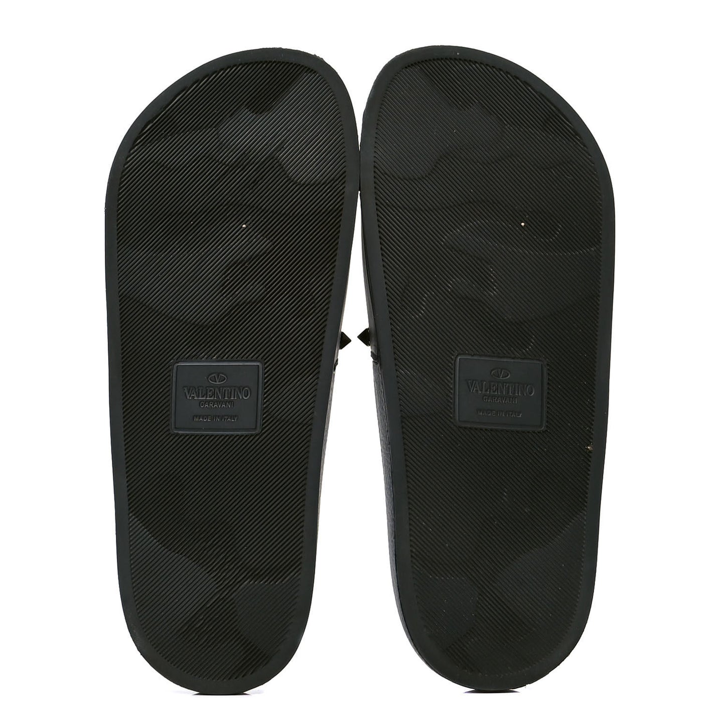 Rubber Rockstud Slide Sandals 39 Black