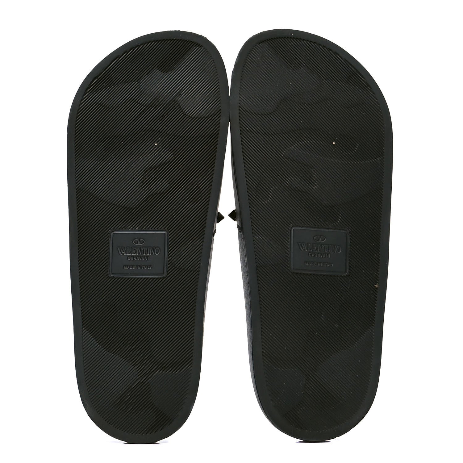 Valentino Garavani Rubber Rockstud Slide Sandals 39 Black 4 of 4