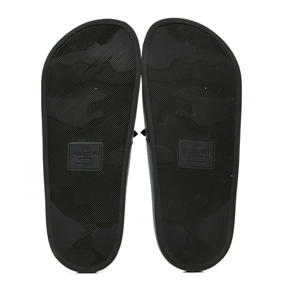 Valentino Garavani Rubber Rockstud Slide Sandals 39 Black 4 of 4