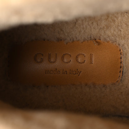 Gucci Calfskin Wool Womens Fria Horsebit Ankle Boots New 40 Caramel Butterscotch 7 of 7