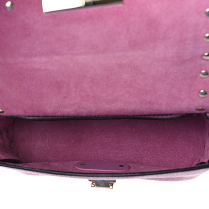 Valentino Garavani Pebbled Calfskin Mini Rockstud Crossbody Bag Giacinto 4 of 7