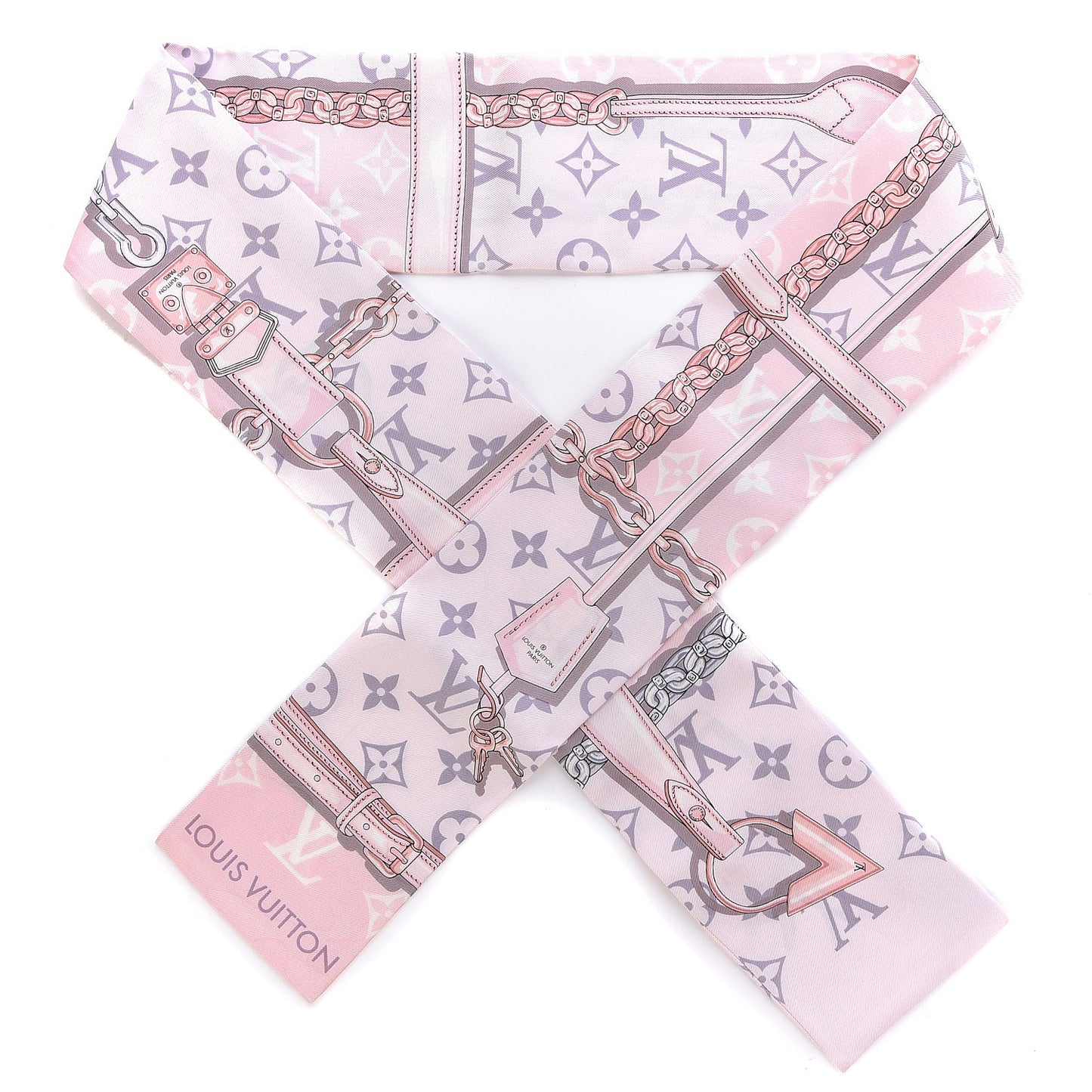 Silk Monogram Confidential Bandeau Light Pink
