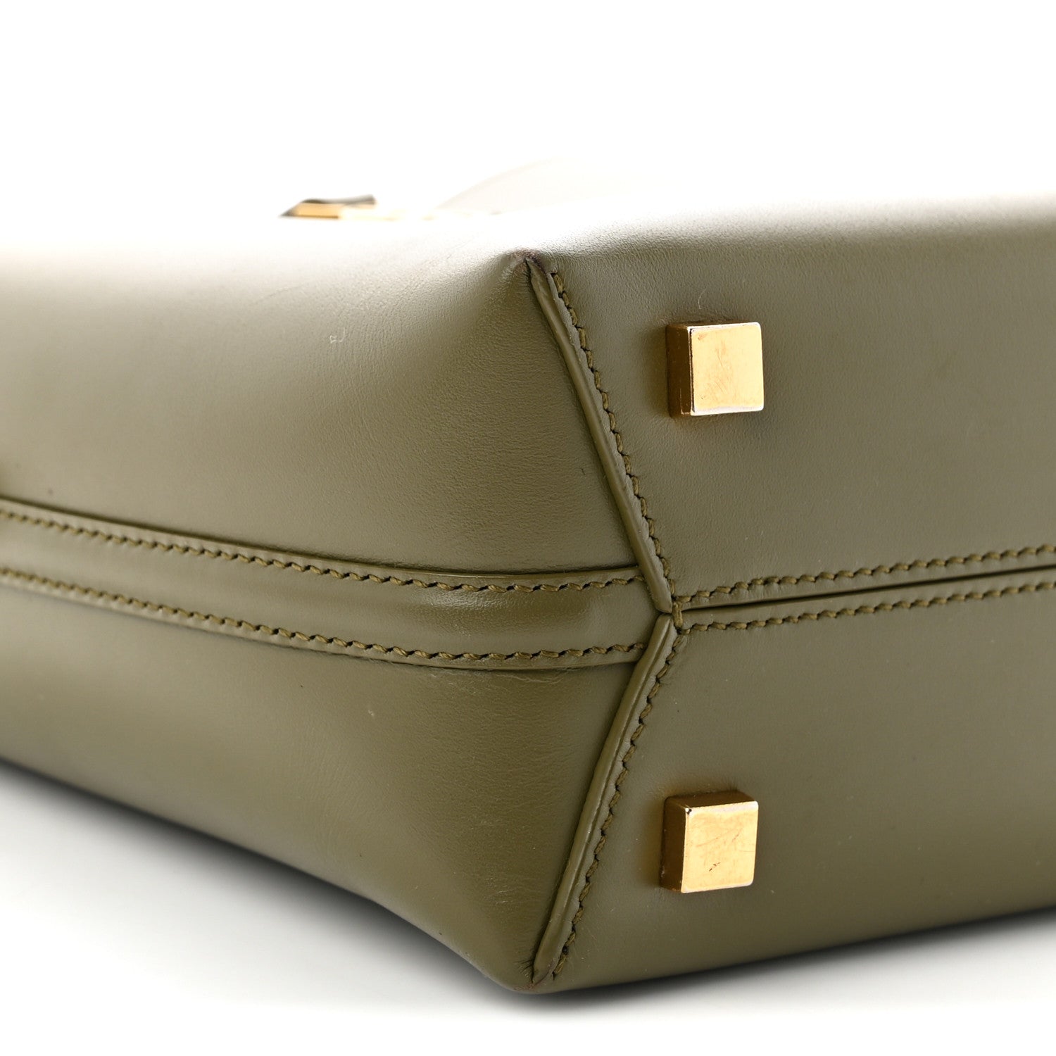 Saint Laurent Shiny Calfskin Le 37 Mini Bucket Bag Strong Moss 8 of 9