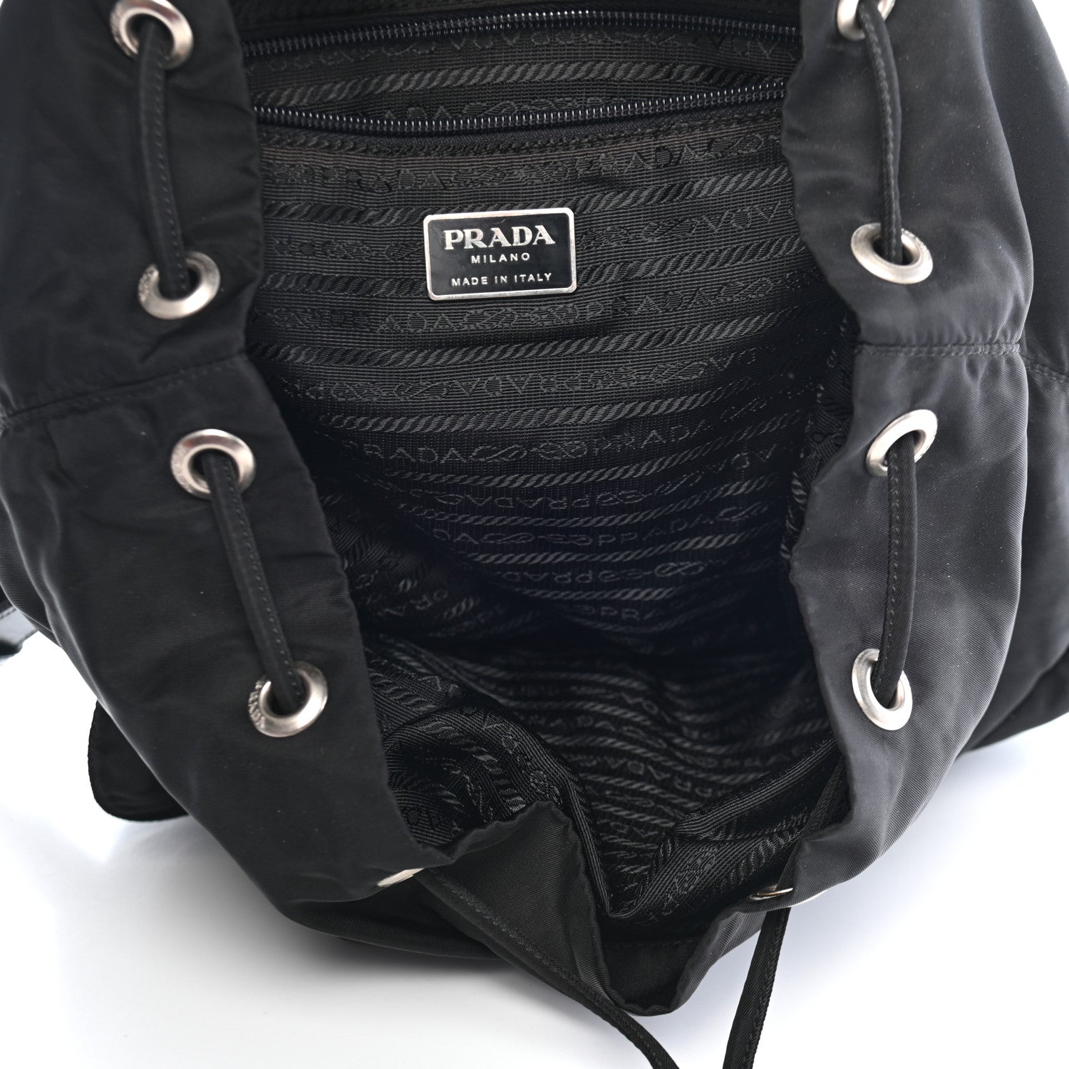 Prada Nylon Vela Medium Backpack Black 4 of 8