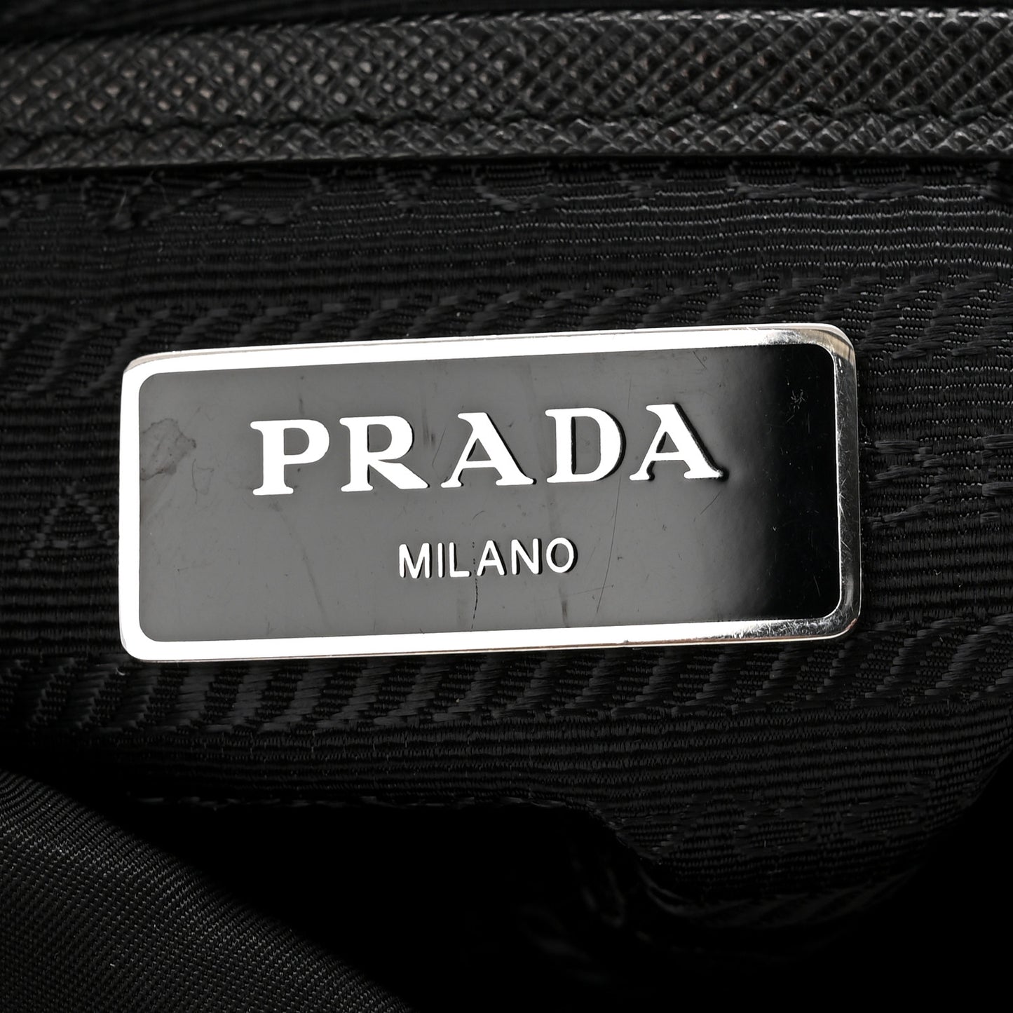 Nylon New Vela Studded Messenger Black White