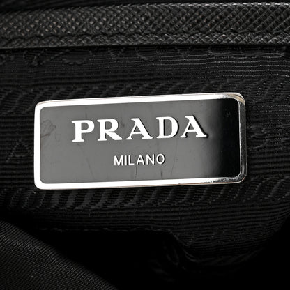 Prada Nylon New Vela Studded Messenger Black White 6 of 10