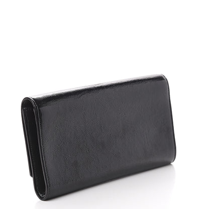 Saint Laurent Textured Patent Monogram Small Belle De Jour Clutch Navy 2 of 5