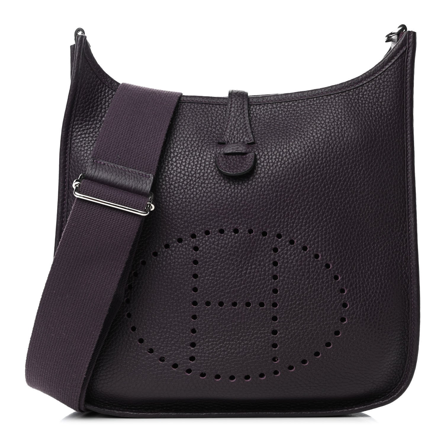 Hermes Taurillon Clemence Evelyne III PM Raisin 1 of 4
