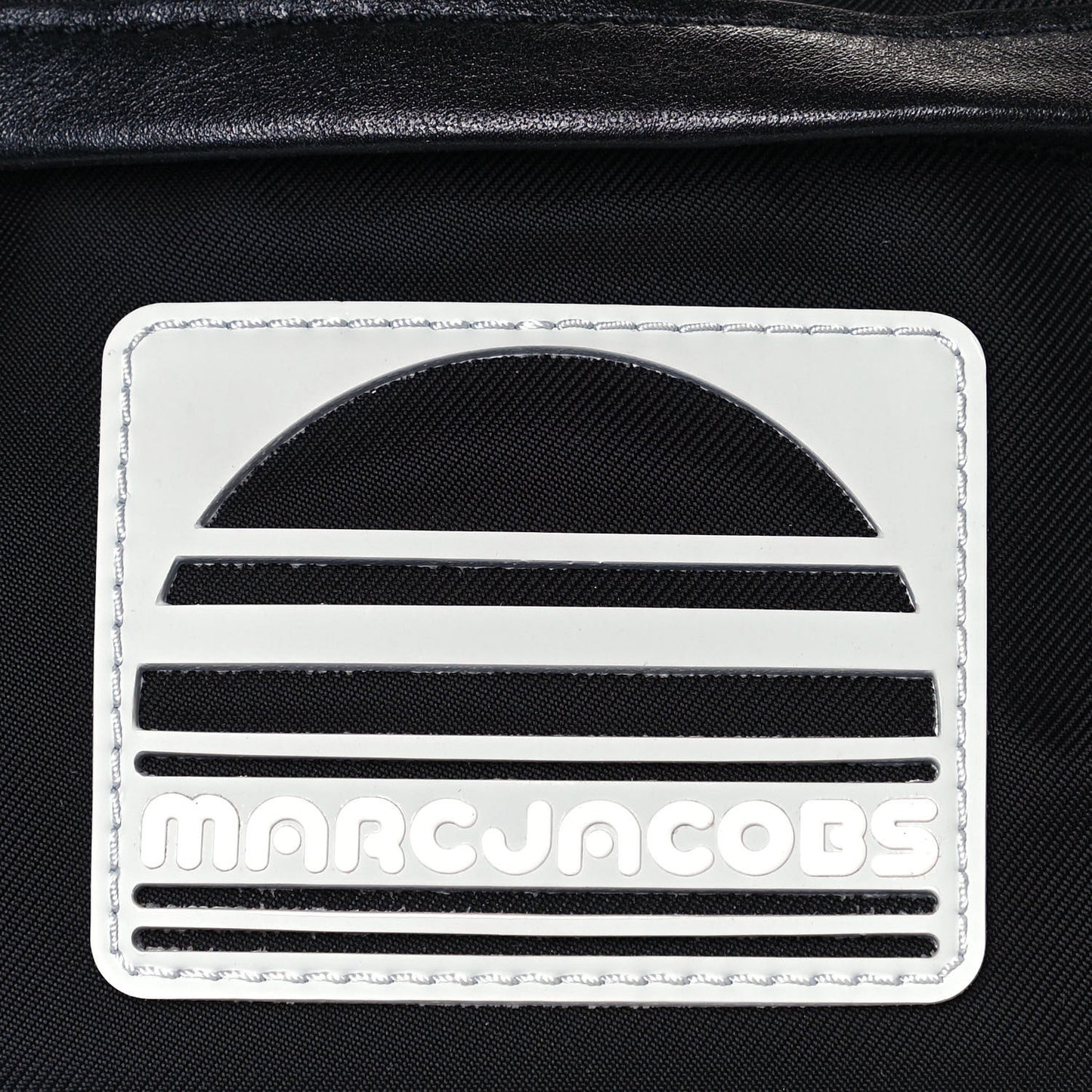 Nylon Sport Belt Bag Black White Red