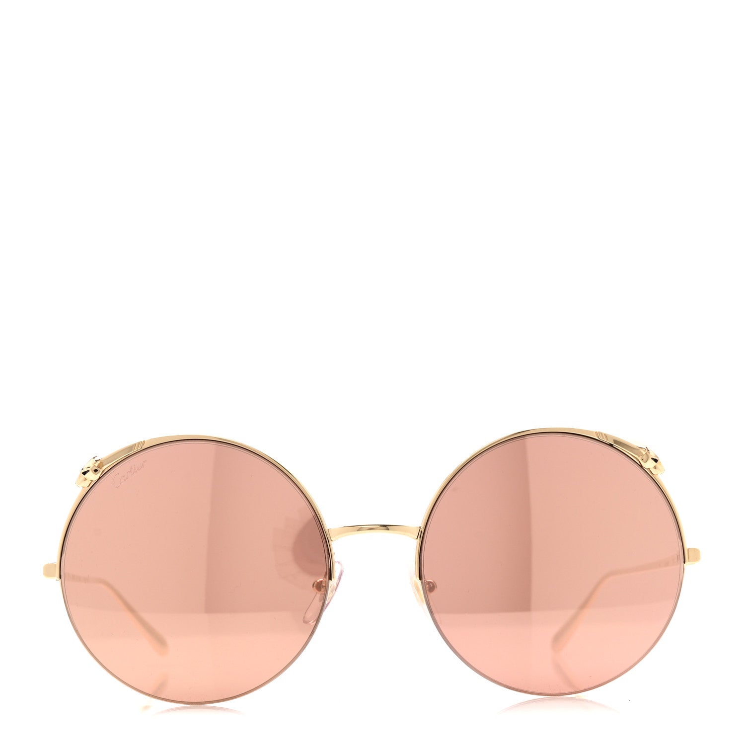 Cartier Panthere De Cartier Round Sunglasses CT0149S Gold Pink 2 of 8