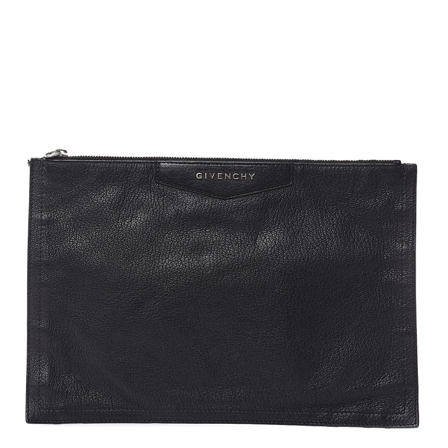 Sugar Goatskin Medium Antigona Pouch Black