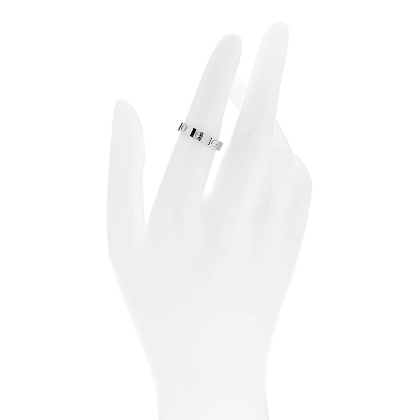 18K White Gold 3.5mm LOVE Wedding Band Ring 51 5.75