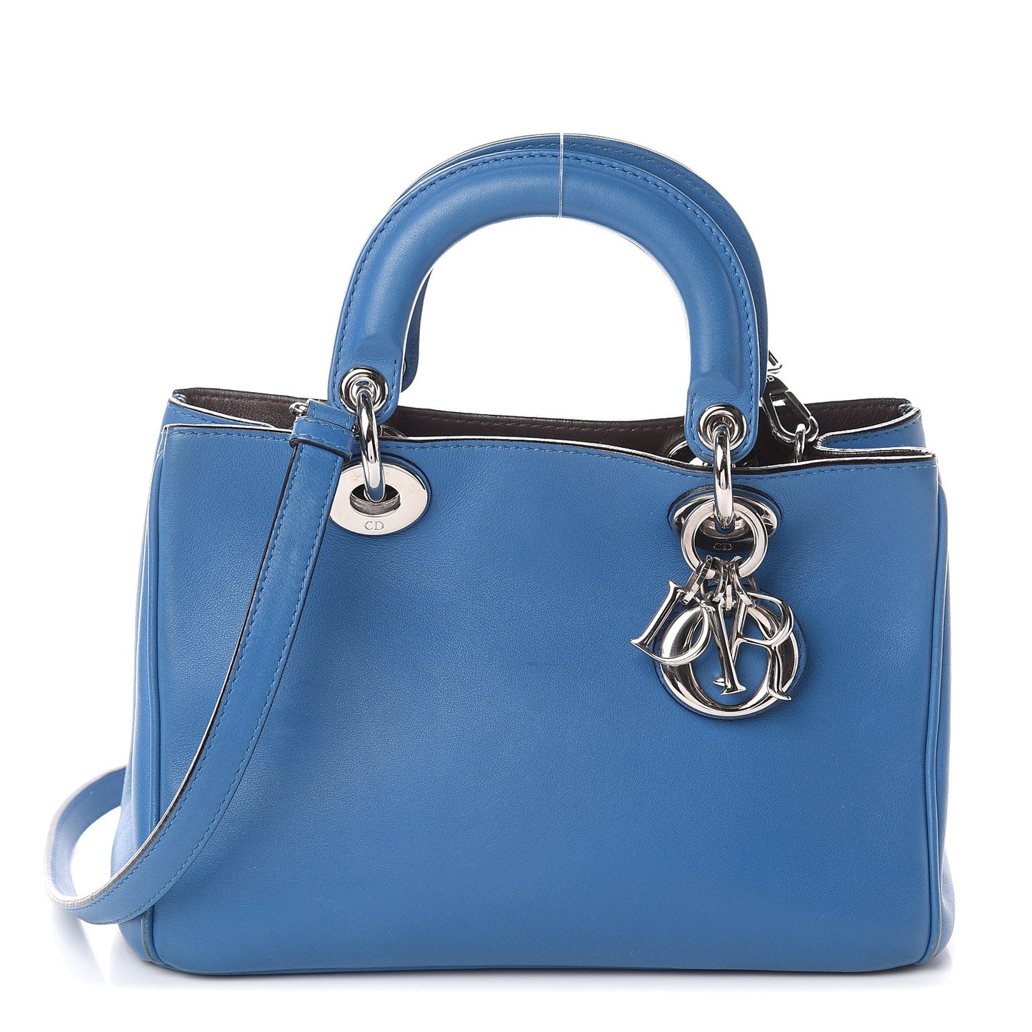 Calfskin Mini Diorissimo Tote Blue