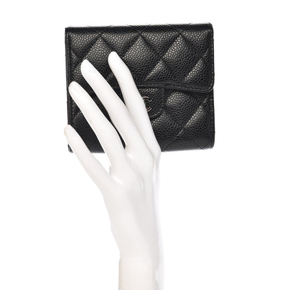 Chanel Caviar Quilted Compact Flap Wallet Black 2 of 9