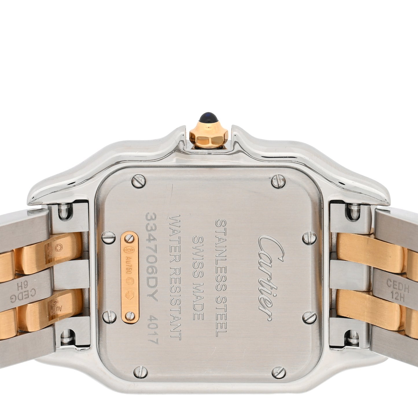 Stainless Steel 18K Yellow Gold 27mm Panthere Quartz Watch