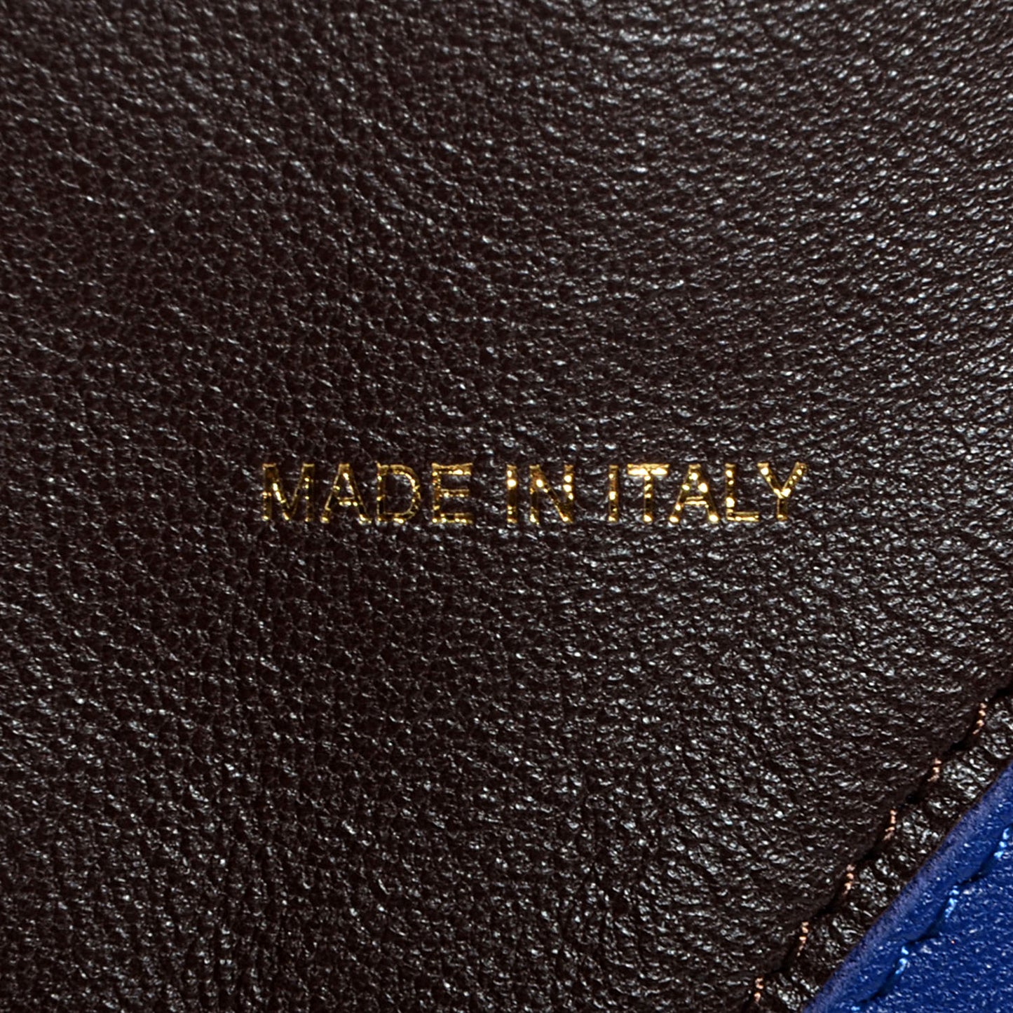 Lambskin Horizontal Bi-Color Coeur Cabas Indigo Khaki
