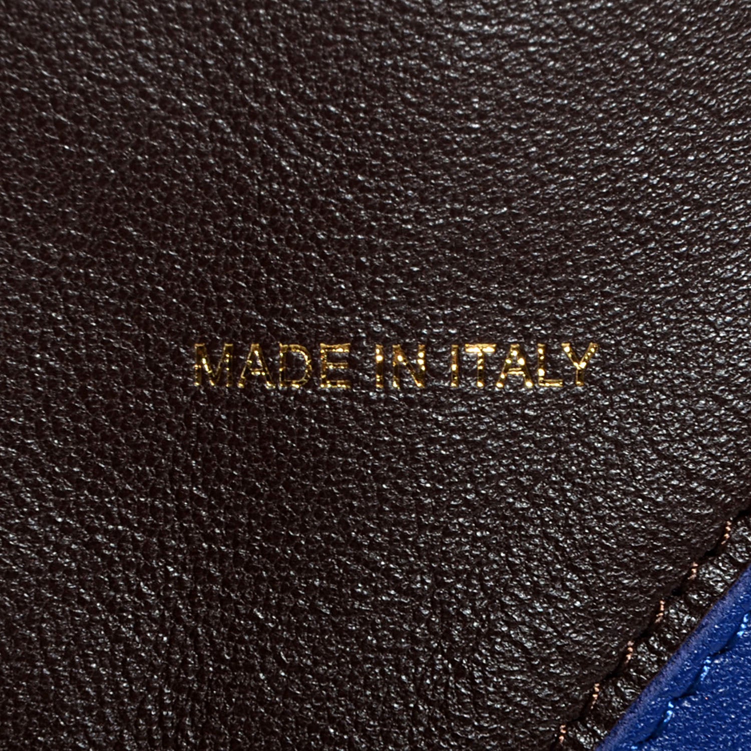 Celine Lambskin Horizontal Bi-Color Coeur Cabas Indigo Khaki 9 of 9