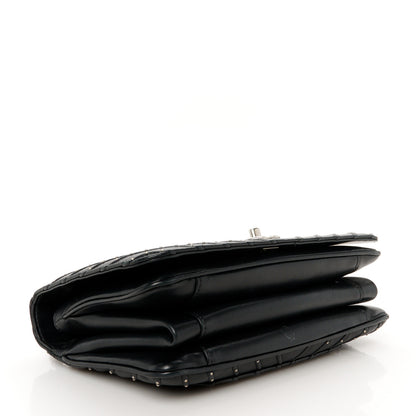 Chanel Calfskin Studded Chevron Quilted Flap Black 4 of 12
