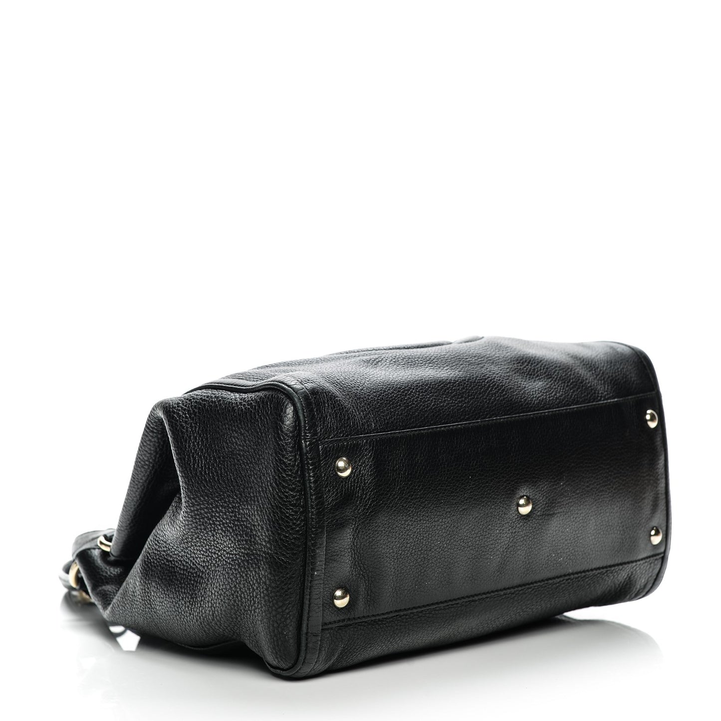Pebbled Calfskin Medium Soho Shoulder Bag Black