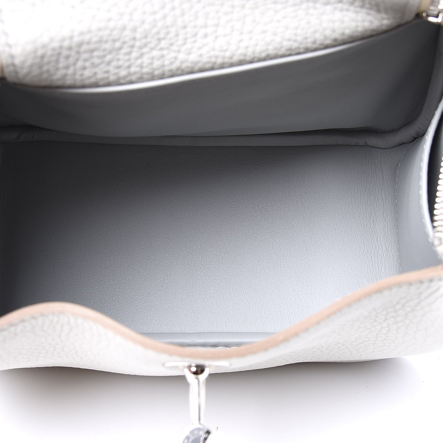 Hermes Taurillon Clemence Mini Lindy 20 Gris Perle 4 of 13