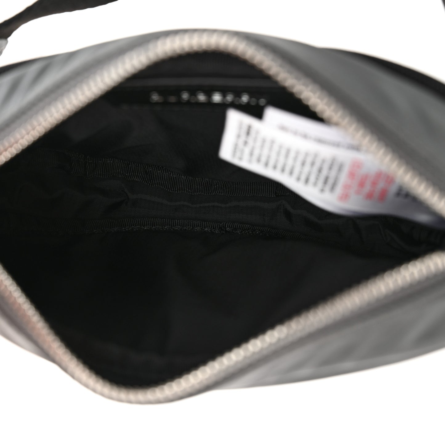 Econyl Logo Print Small Cannon Bum Bag Charcoal Grey