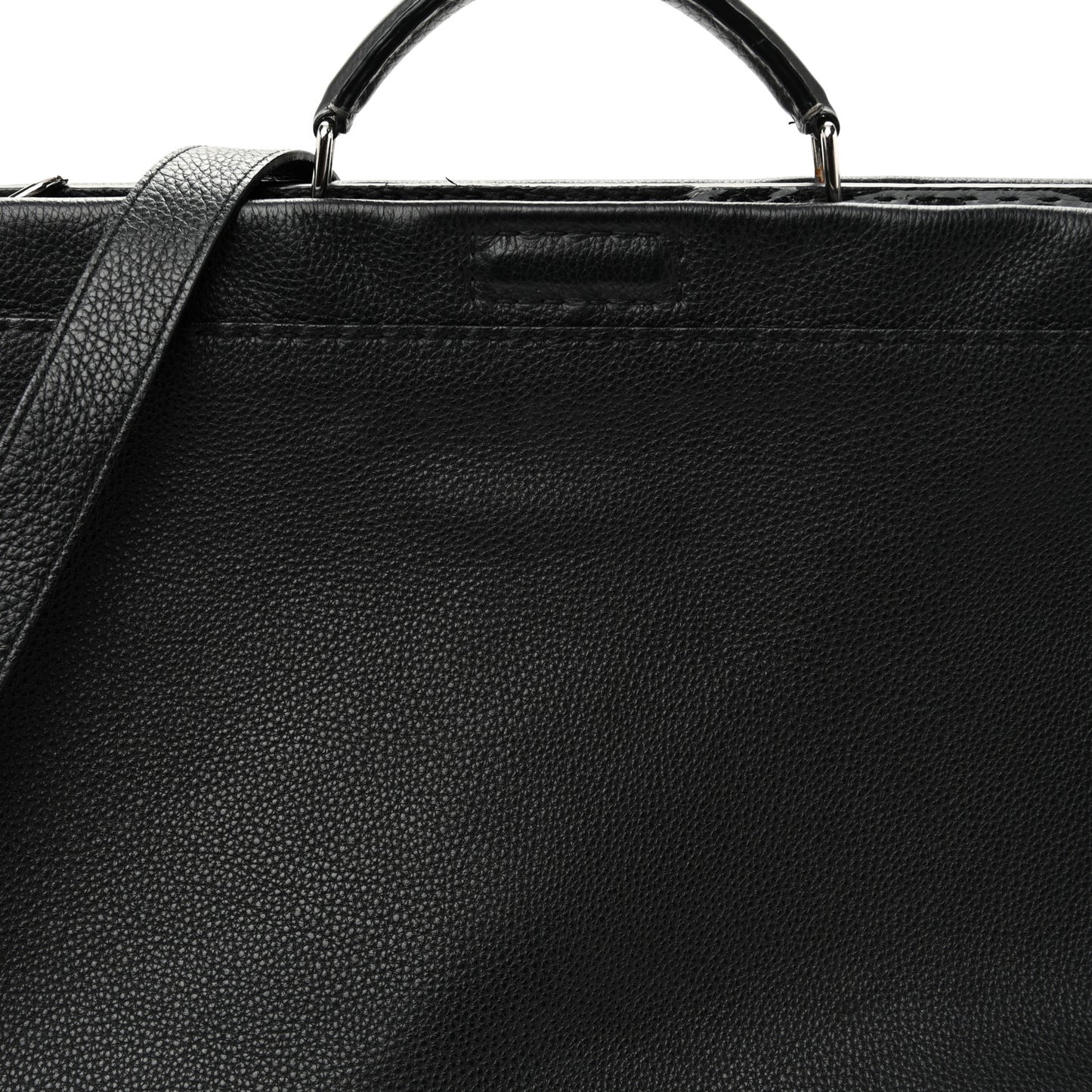 Cuoio Romano Selleria Metal Stitch Large Mens Peekaboo Iconic Essential Satchel Black