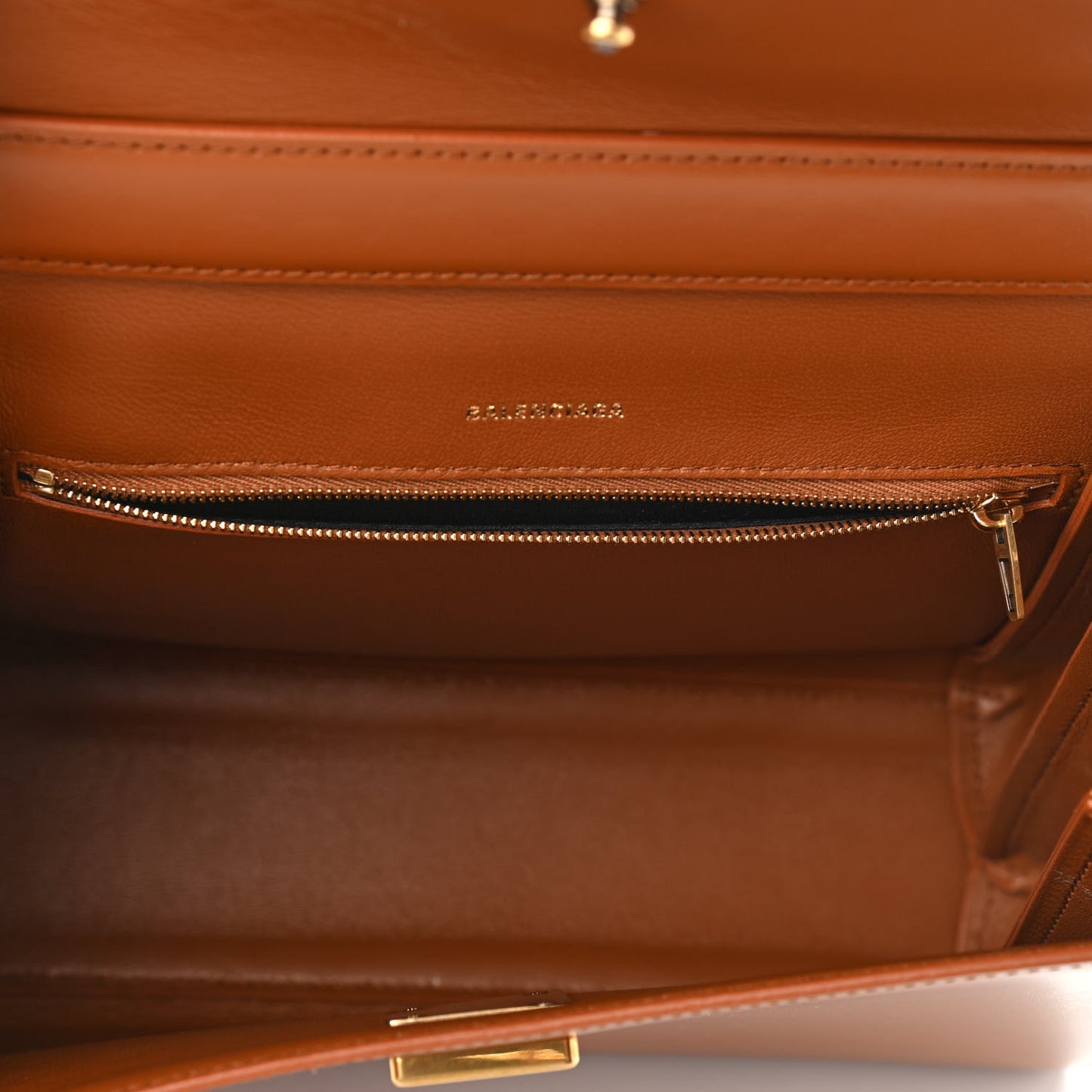 Shiny Box Calfskin Medium Ghost Shoulder Bag Camel