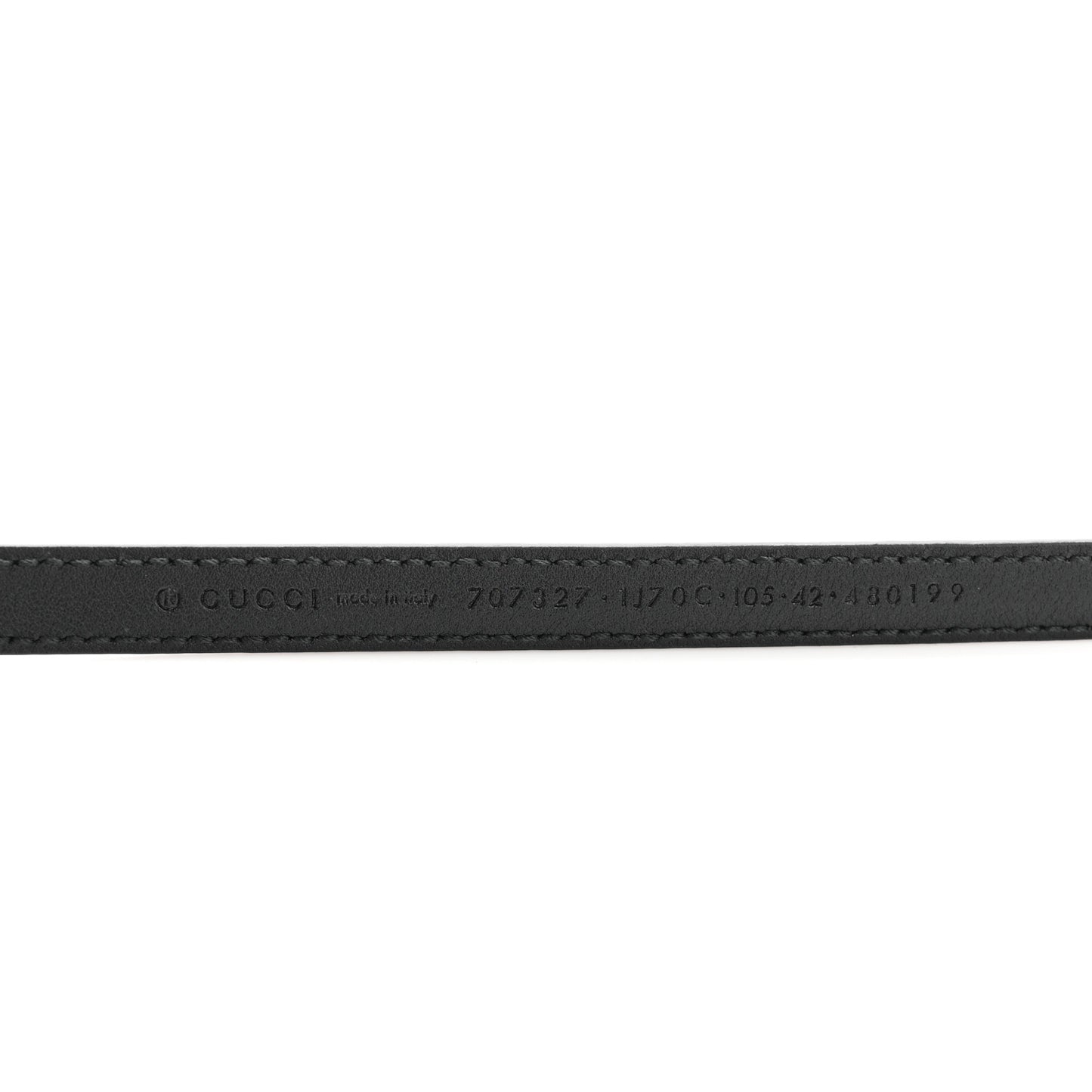 Patent Double G Thin Belt 105 42 Black