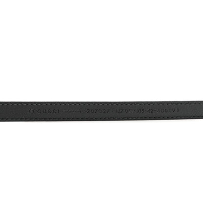 Gucci Patent Double G Thin Belt 105 42 Black 5 of 6