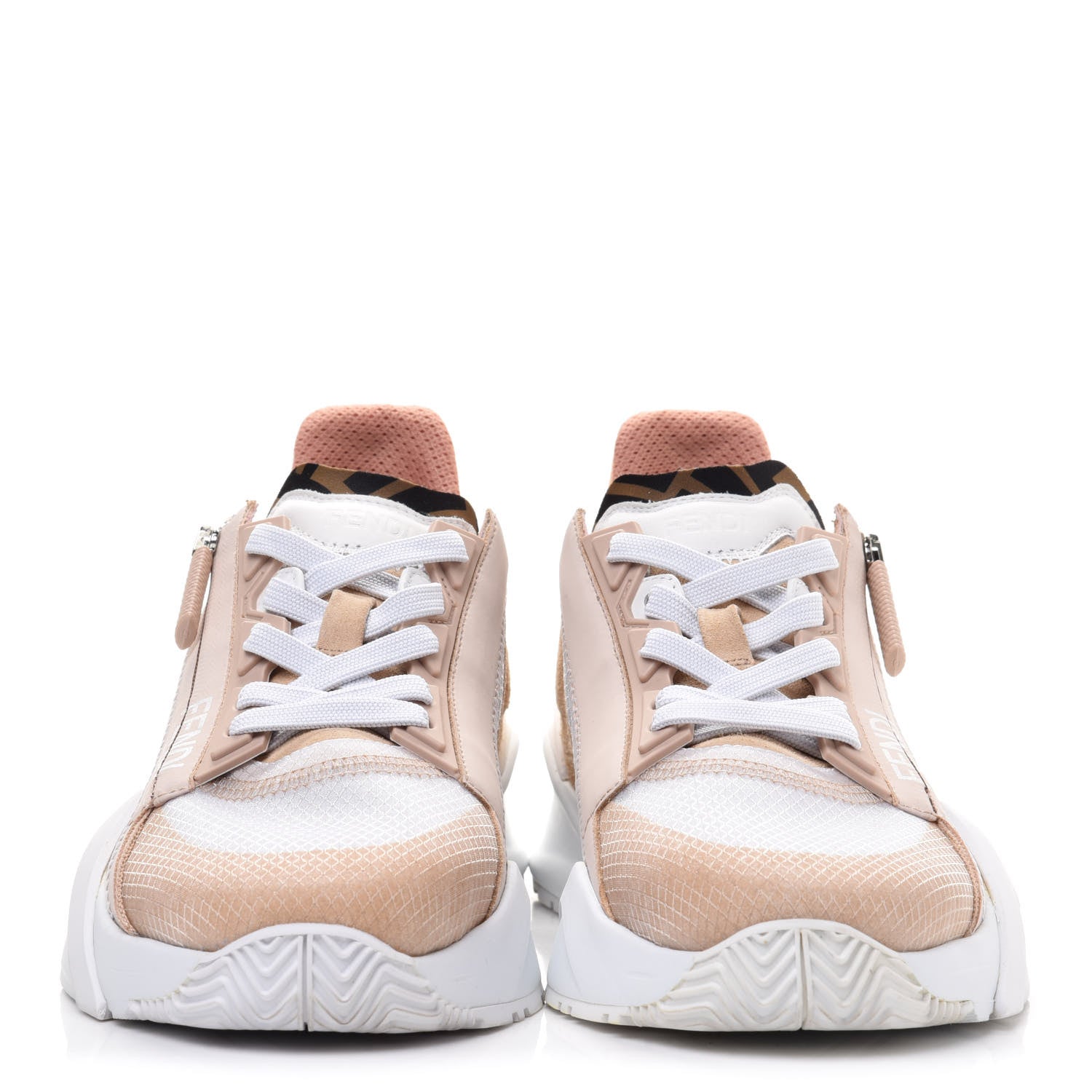 Fendi Nylon Suede Transparent Fendi Flow Low Top Sneakers 37 Light Rose 2 of 11