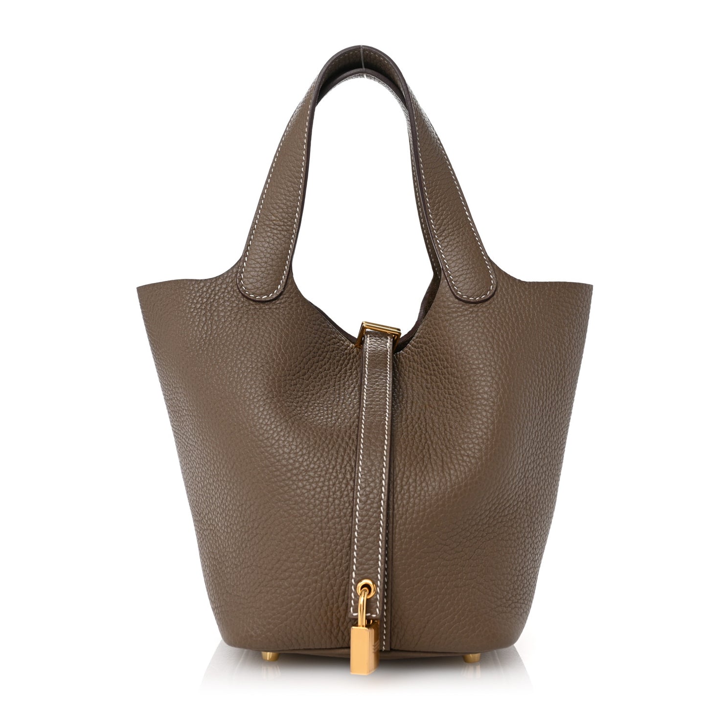 Taurillon Clemence Picotin Lock 18 PM Etoupe