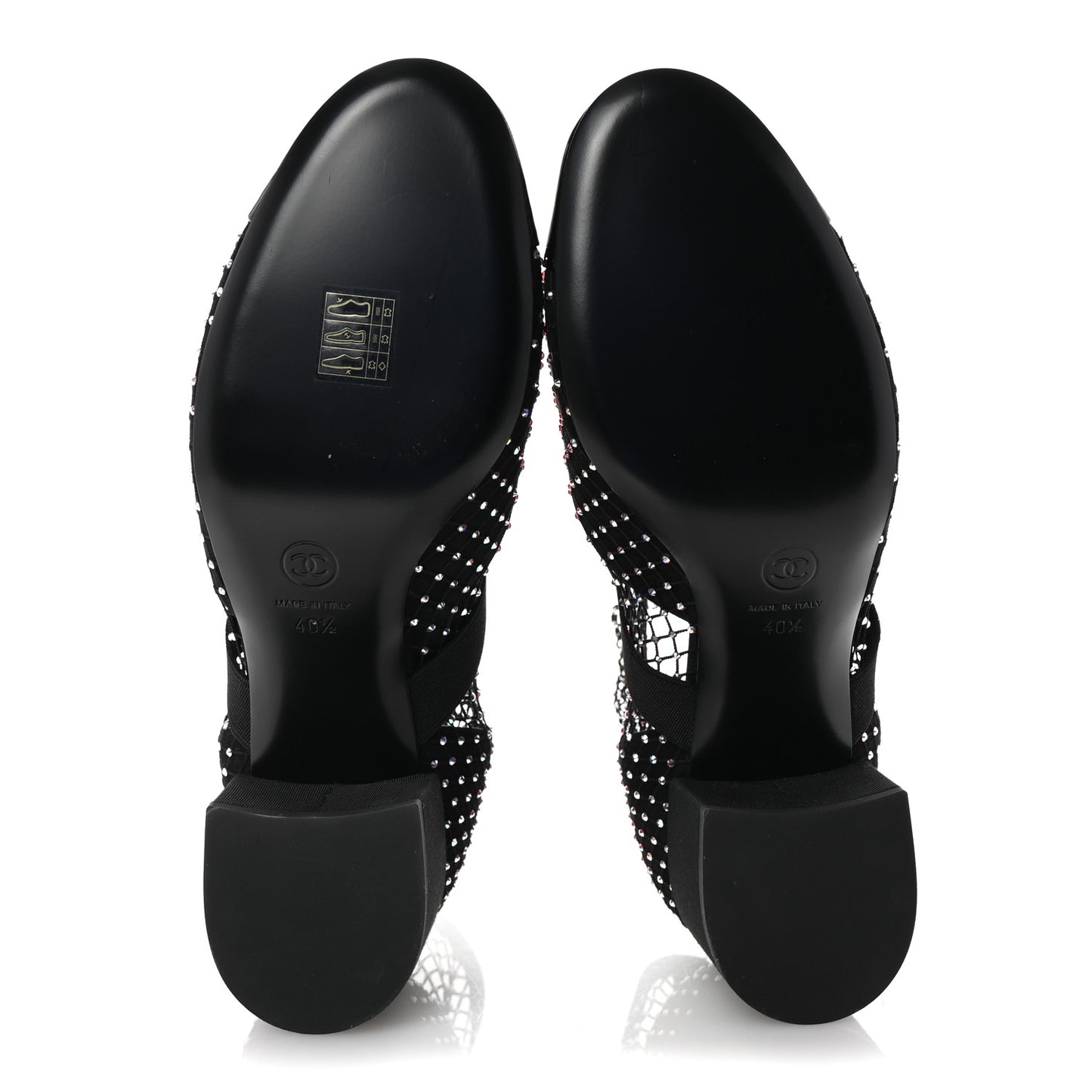 Resille Strass Kid Suede Patent Mary Jane Short Boots 40.5 Black