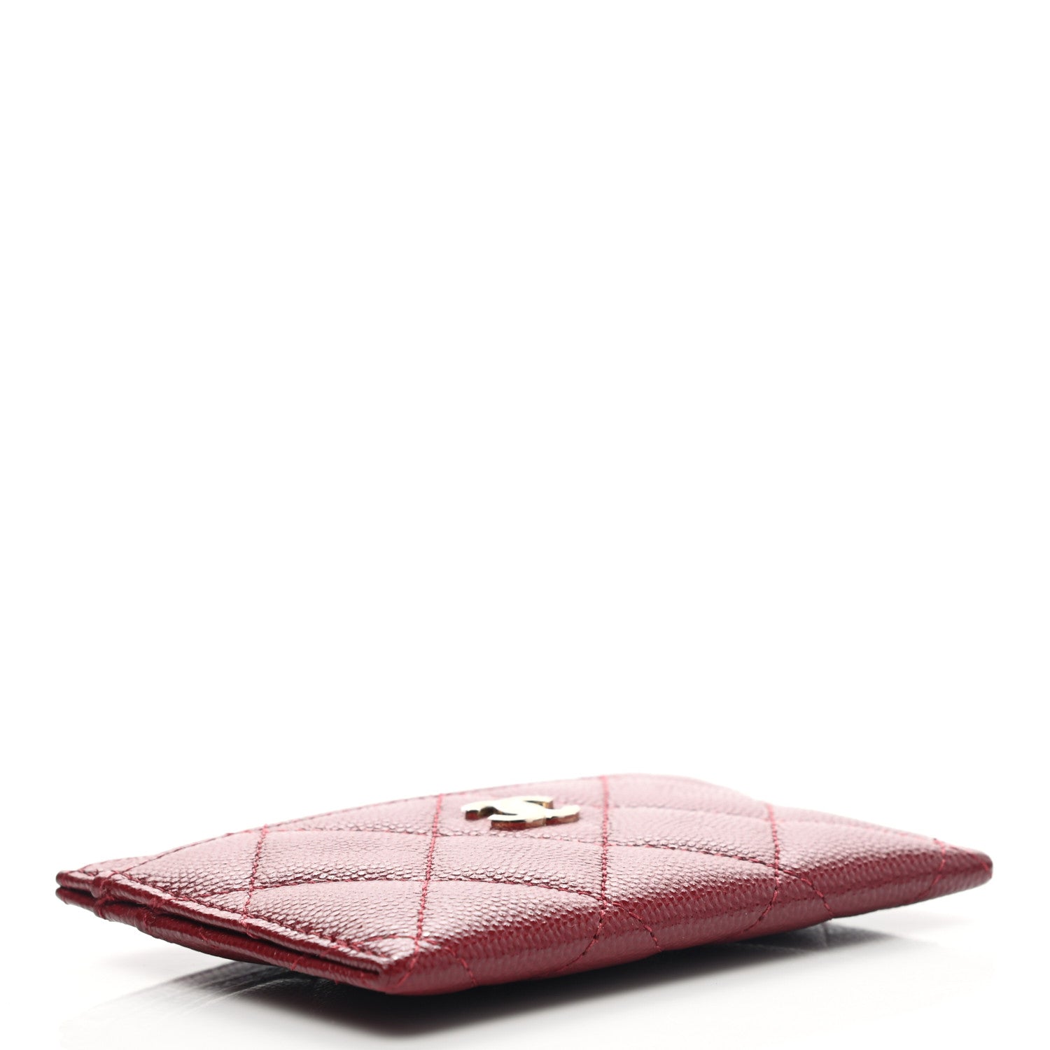 Chanel Caviar Quilted Card Holder Burgundy 4 of 9