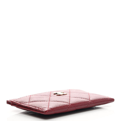 Chanel Caviar Quilted Card Holder Burgundy 4 of 9