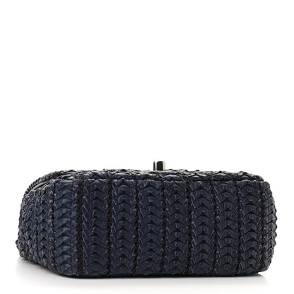 Chanel Lambskin Crochet Embroidered Small Flap Navy 4 of 10