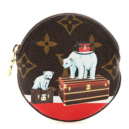 Louis Vuitton Monogram 2017 Christmas Animation Round Coin Purse 1 of 7