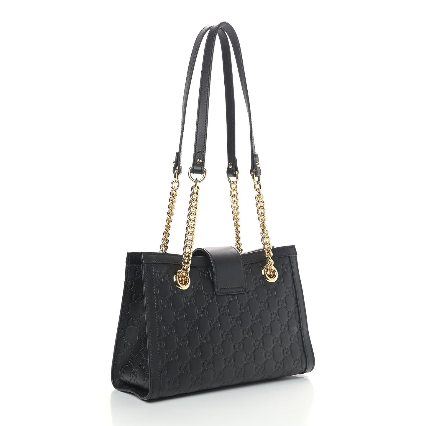 Guccissima Small Padlock Tote Black