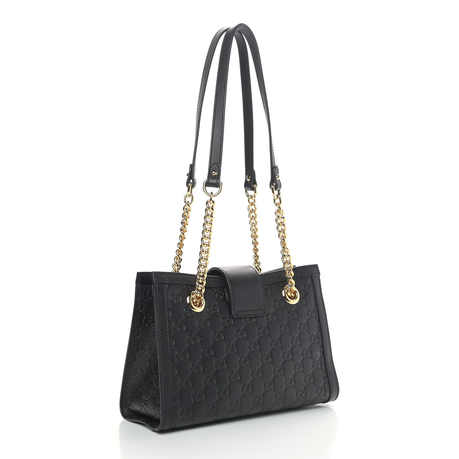 Gucci Guccissima Small Padlock Tote Black 3 of 9