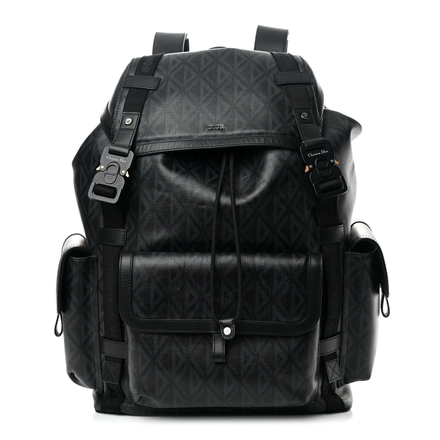 Christian Dior Canvas CD Diamond Hit The Road Backpack Black 2 of 13