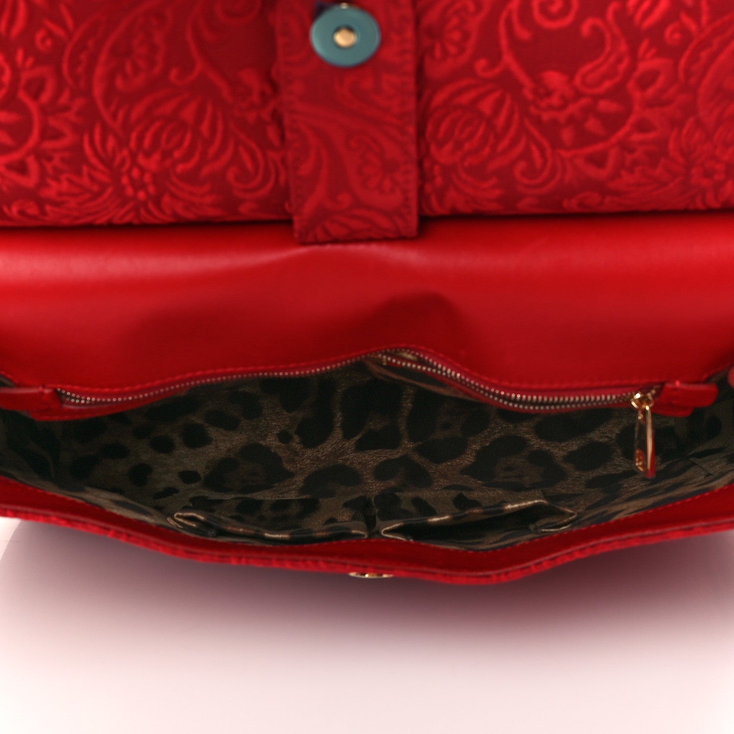 Dolce & Gabbana Brocade Large Miss Sicily Satchel Red 4 of 8