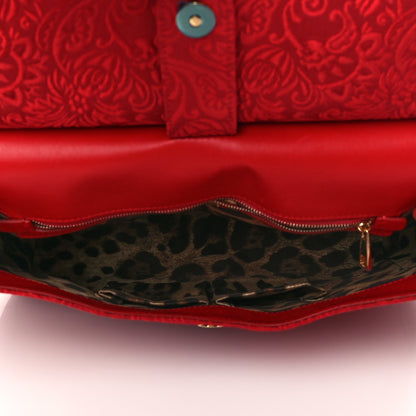 Dolce & Gabbana Brocade Large Miss Sicily Satchel Red 4 of 8
