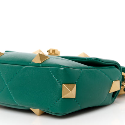 Valentino Garavani Nappa Small Roman Stud Shoulder Bag Jungle 10 of 10